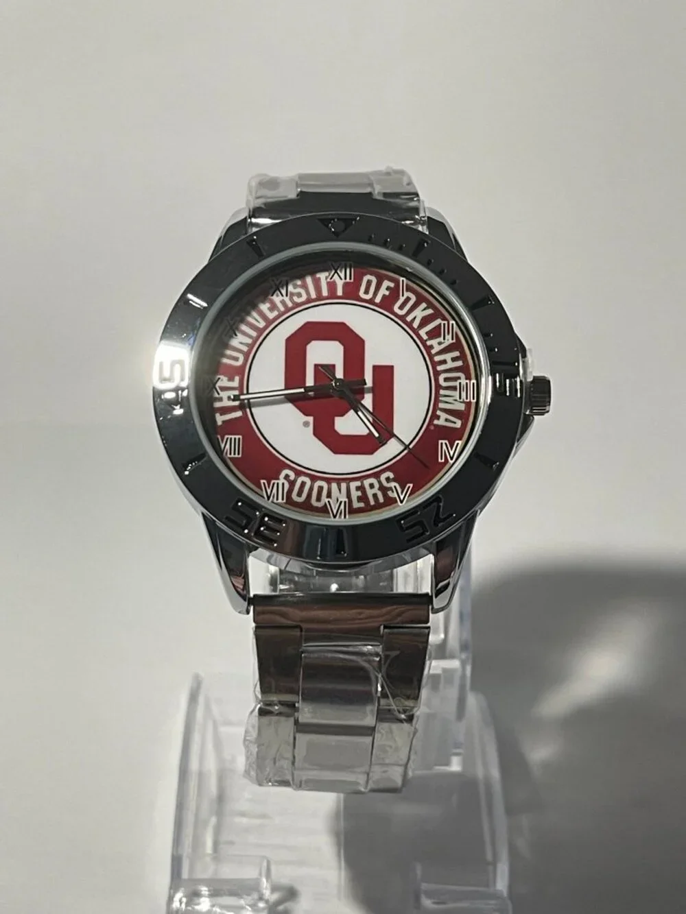 Oklahoma Sooners NCAA Stainless-Steel Men's Watch NEW